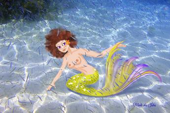 Mermaid Snack Mermaid snacking on fast food