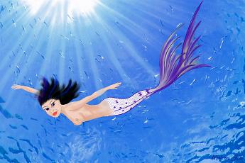 Mermaid Sardinia Mermaid between reefs