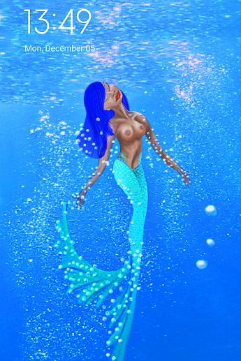 Mermaid Breath Mermaid making bubbles